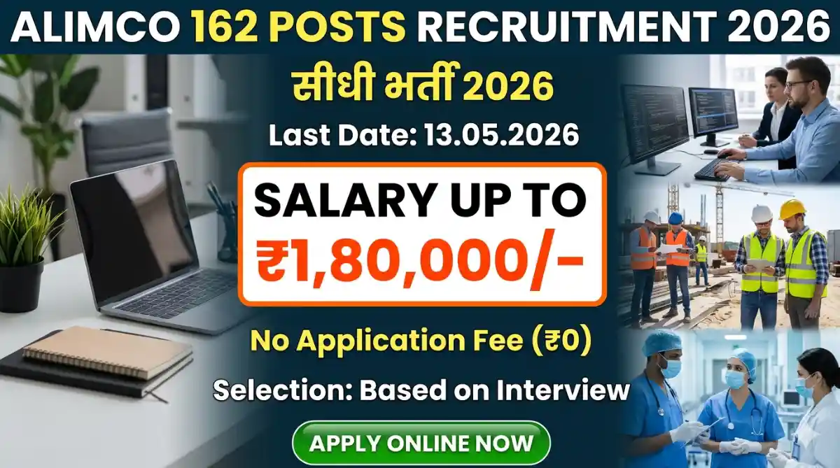 ALIMCO 162 Posts Recruitment 2026 Apply Online for Jr Manager and Others