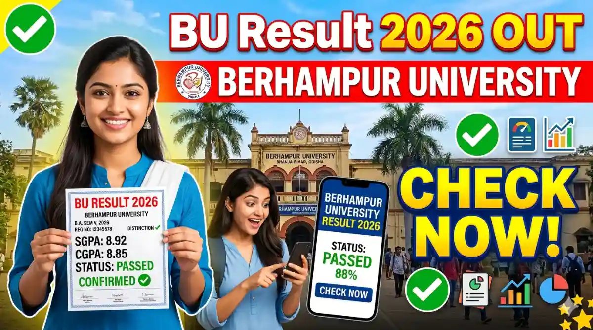 Berhampur University Result 2026 Released Check BA B.Sc B.Com MA M.Sc M.Com Result Online Now