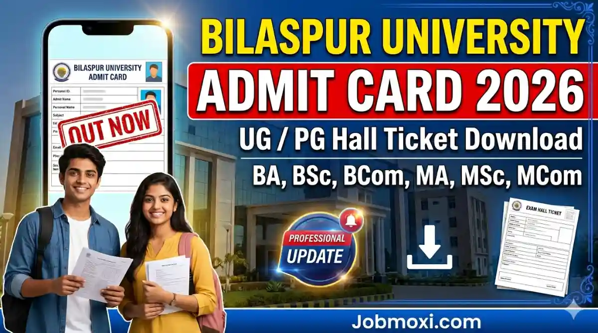 Bilaspur University Admit Card 2026 (OUT) UGPG Hall Ticket Download Link