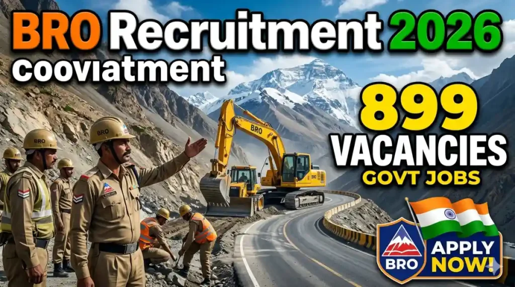 Border Road Organisation Vacancies 2026 Apply for 899 Posts (BRO Recruitment 012026)