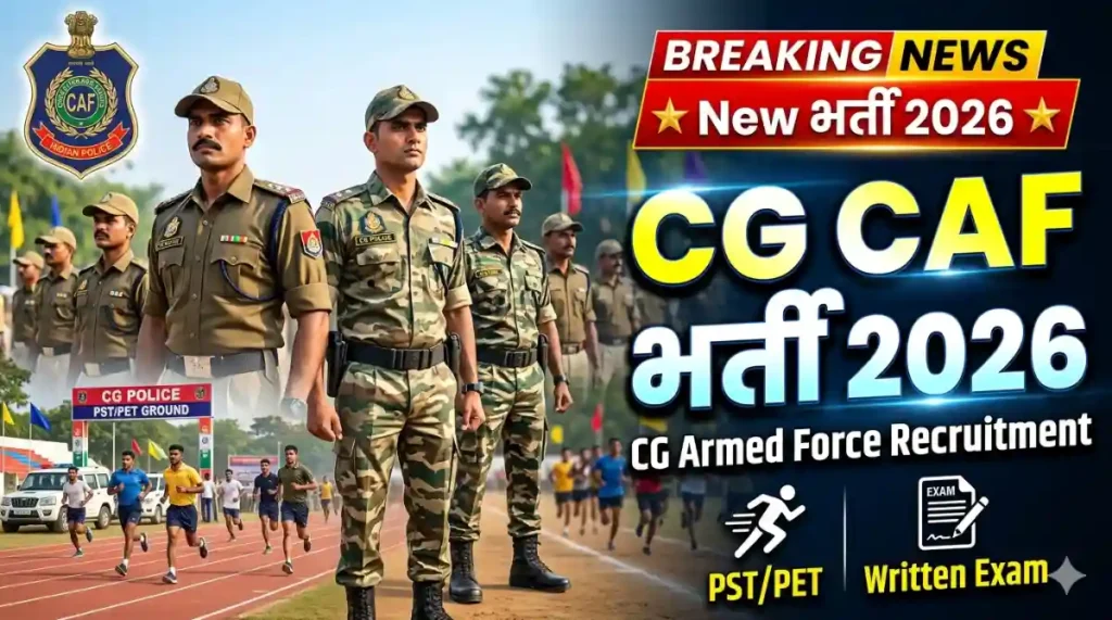 CG CAF Bharti 2026 Cg Armed Force Recruitment 2026 Apply Online, Eligibility, Salary & Apply Process