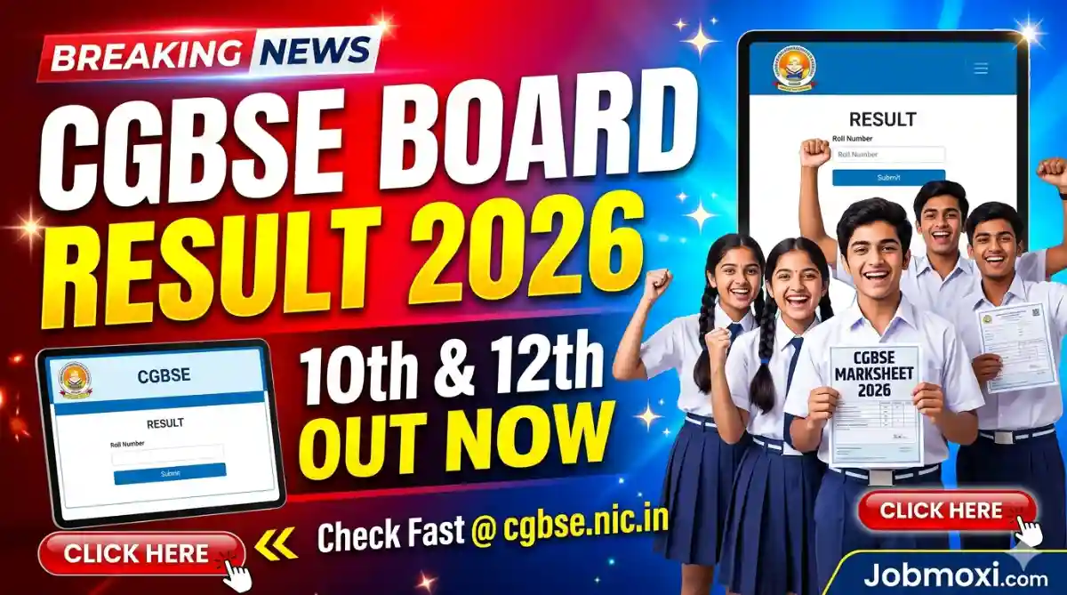 CGBSE Board Result 2026 10th 12th @cgbse.nic.in – Check Chhattisgarh Board Results Online Today