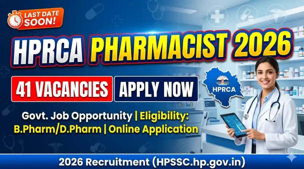 HPRCA Pharmacist Recruitment 2026 Apply Online for 41 Posts, Check Eligibility, Salary & Last Date