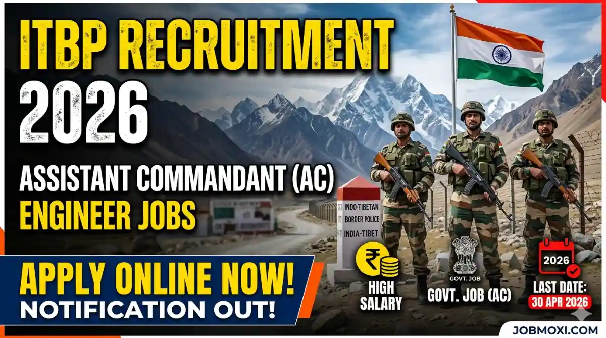 ITBP Recruitment 2026 Notification out For Apply Online Various Posts