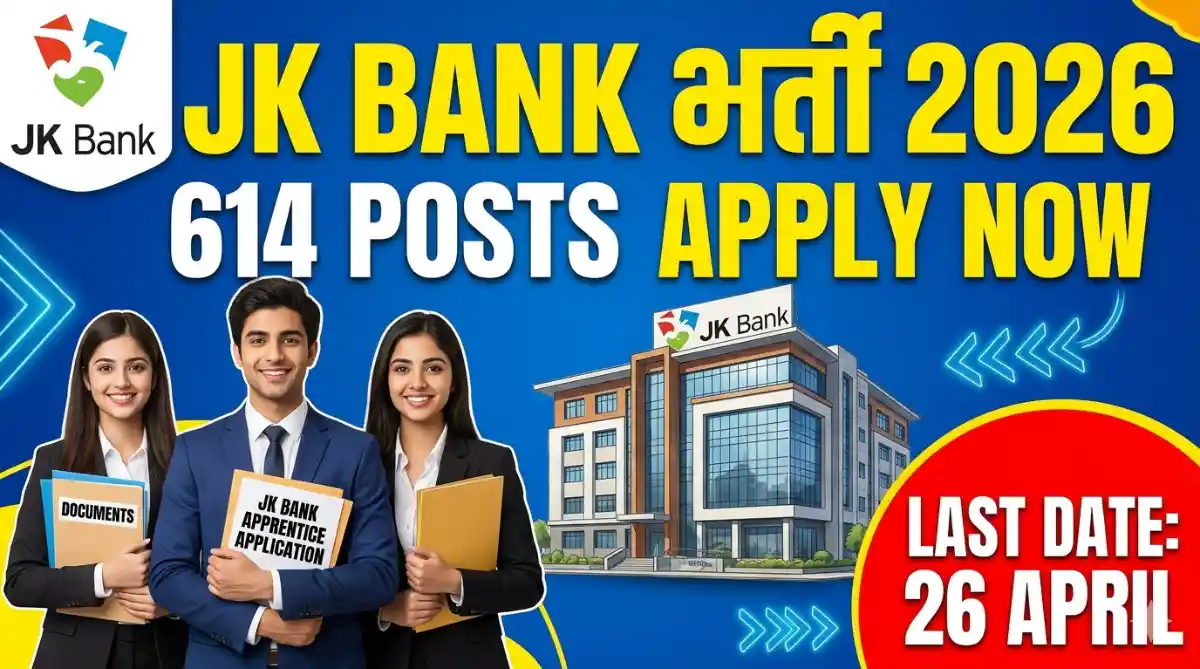 JK Bank Apprentices Recruitment 2026 Notification Out - Apply Online for 614 Posts @jkb.bank.in