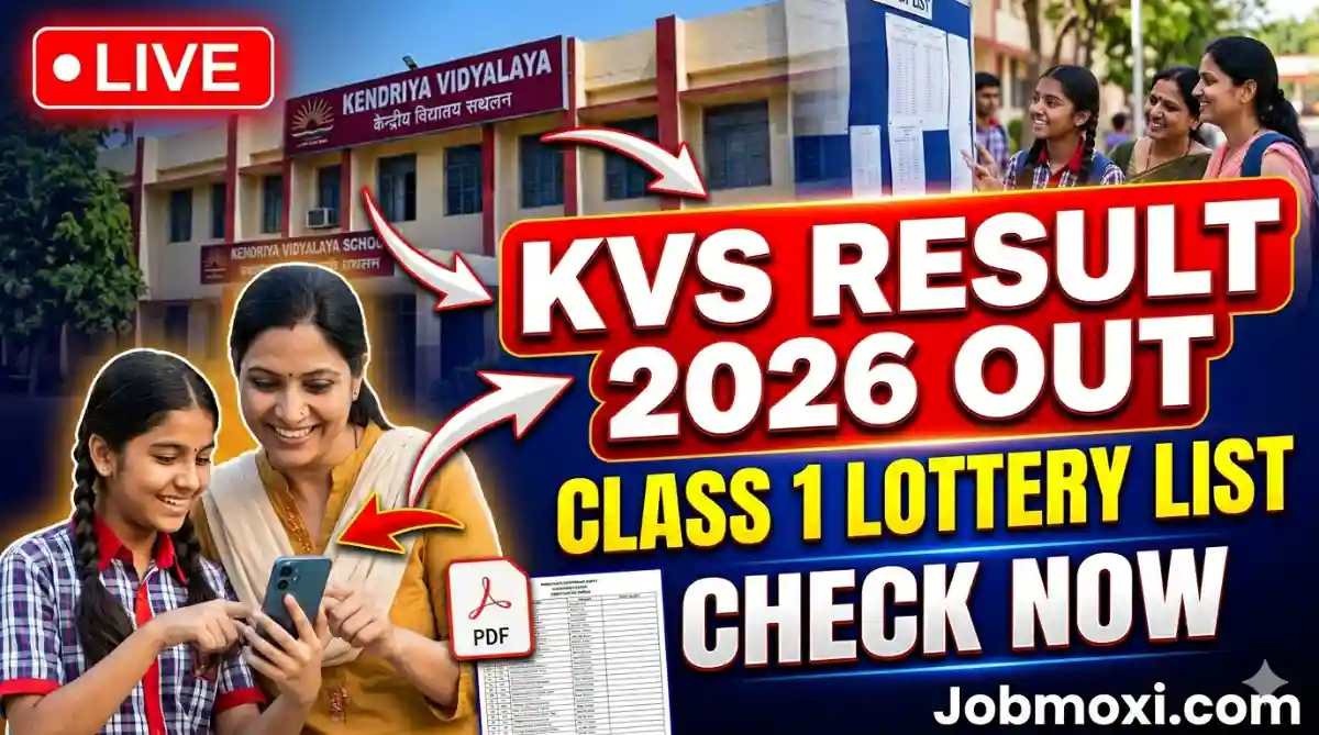 KVS Lottery Result 2026 Declared for Class 1 @ kvsangathan.nic.in