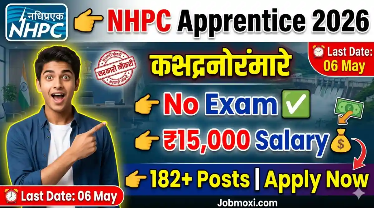 NHPC Apprentice Recruitment 2026 Apply Online for 182 Posts nhpcindia