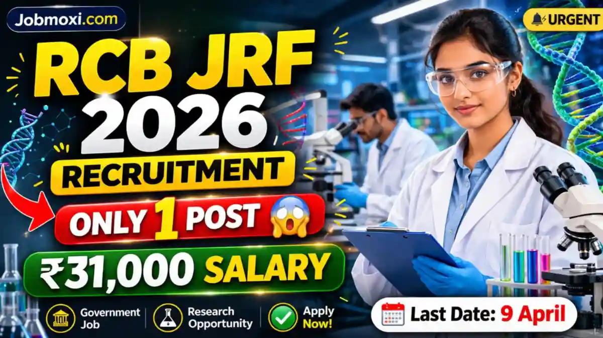RCB JRF Recruitment 2026 Apply Online