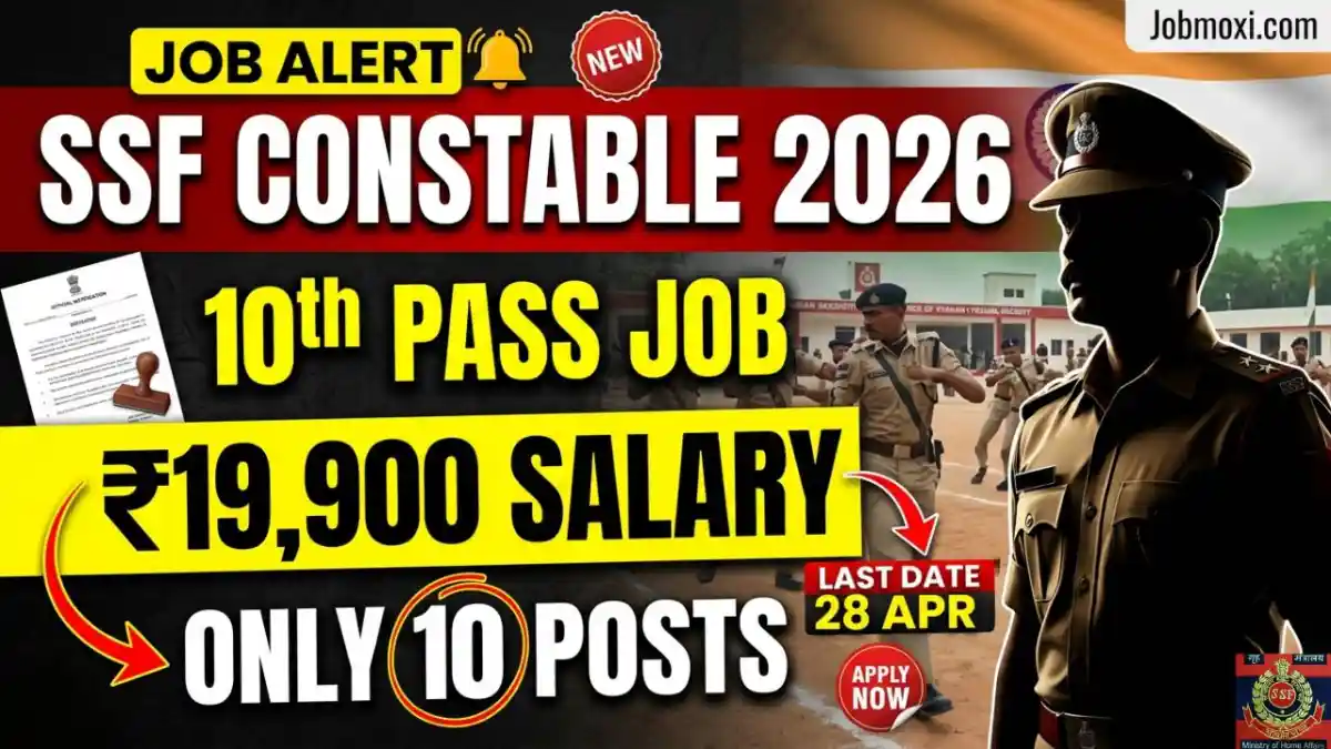 SSF Constable Recruitment 2026 out of 10 Post Barber & Washerman Apply Online